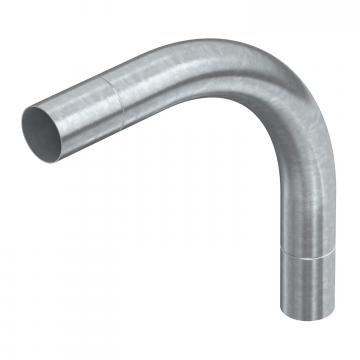 Hot-dip galvanised steel bend, without thread