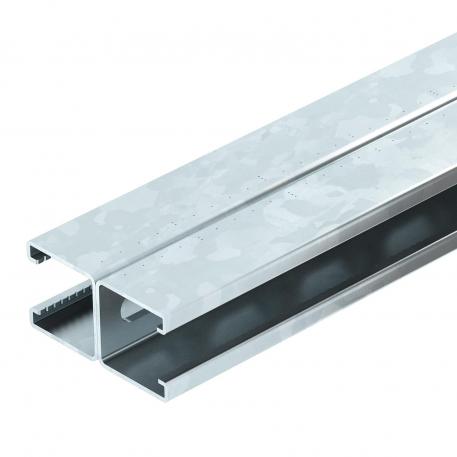 MS4182 mounting rail, slot 22 mm, double, FT, perforated  6000 | 41 | 82 | 2 | Hot-dip galvanised