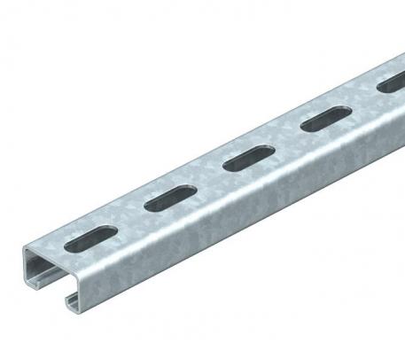 MS4121 mounting rail, slot 22 mm, FS, perforated  2000 | 41 | 21 | 2 | Strip galvanized