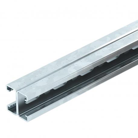 MS4142 mounting rail, slot 22 mm, double, FS, perforated 6000 | 41 | 42 | 2 | Strip galvanized