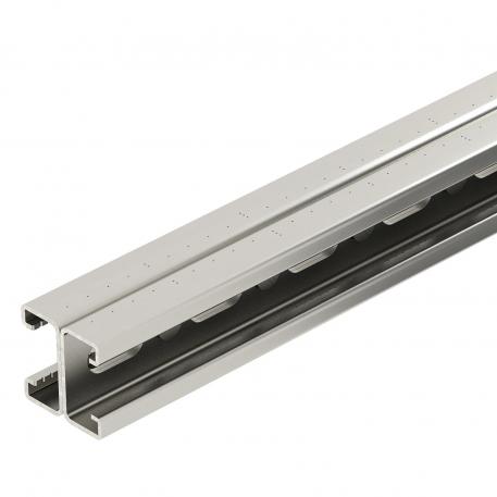 MS4121 mounting rail, slot 22 mm, double, A2, perforated