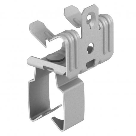 Support clamp, for pipes, open/bottom