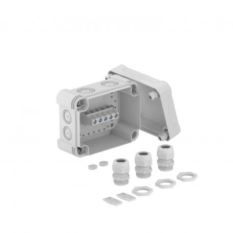Junction box X 06 with cable glands and terminal strip