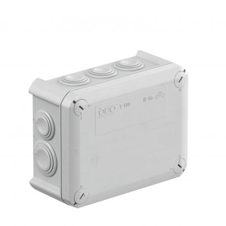 Junction box T 100, plug-in seal 136x102x57 | 10 | IP66 | 8 x M25 2 x M32 | Light grey; RAL 7035