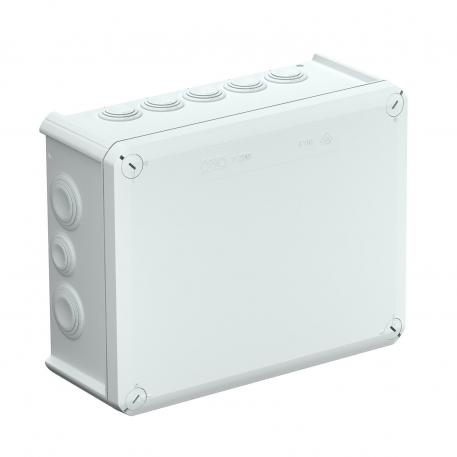 Junction box T 250, plug-in seal, flame-resistant 225x173x86 | 16 | IP66 | 9 x M25 7 x M32 | Light grey; RAL 7035