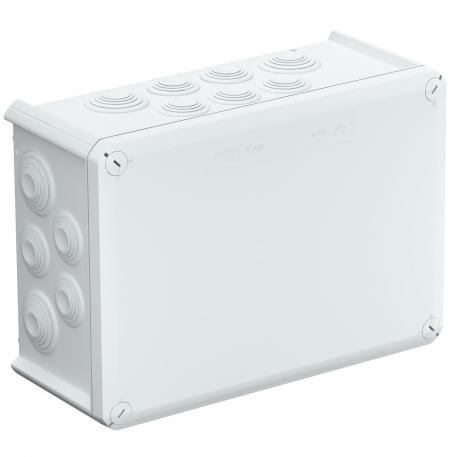 Junction box T 350, plug-in seal, flame-resistant 267x182x110 | 24 | IP66 | 16 x M32 8 x M40 | Light grey; RAL 7035