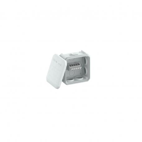 Junction box T 40, plug-in seal, terminal strip 77x77x46 | 7 | IP55 | 7 x M25 | Light grey; RAL 7035