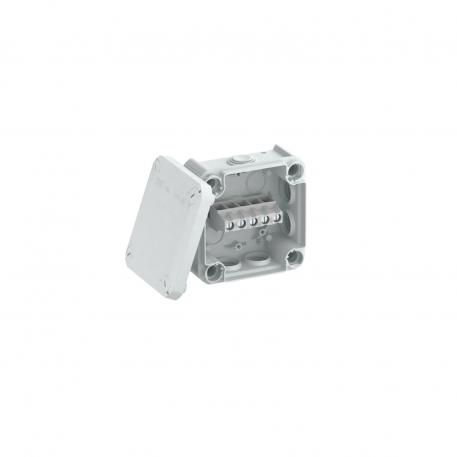 Junction box T 60, plug-in seal, terminal strip 100x100x48 | 7 | IP66 | 7 x M25 | Light grey; RAL 7035