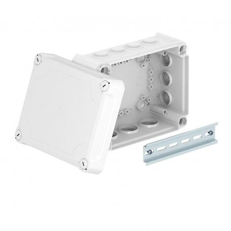 Junction box T160, plug-in seal, elevated cover 176x135x84 | 12 | IP66 | 7xM25 5xM32 | Light grey; RAL 7035