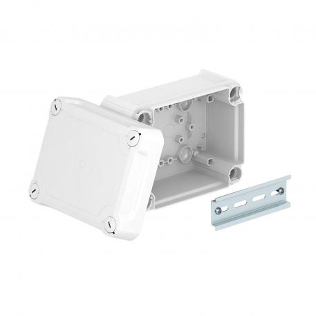 Junction box T100, closed, elevated cover 136x102x74 |  | IP66 | None | Light grey; RAL 7035