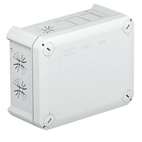 Junction box T 100, without Wieland socket 136x102x57 | 4 | IP20 | 4 | Light grey; RAL 7035