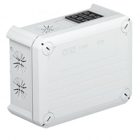 Junction box T 100, with Wieland socket 4s 136x102x57 | 4 | IP20 | 4 | Light grey; RAL 7035