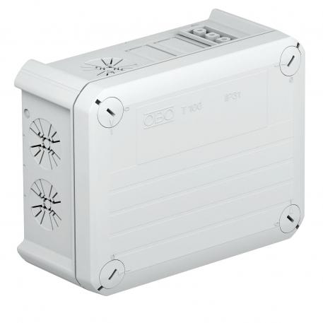 Junction box T100, with Wieland socket  1w3p+1s3p 136x102x57 | 4 | IP20 | 4 | Light grey; RAL 7035