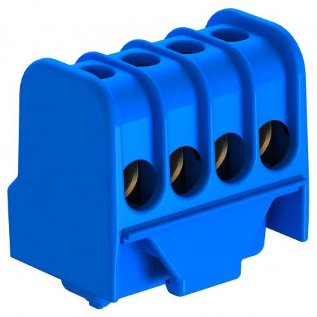 Neutral conductor terminal, with screw contacts, 4 terminals  | 6 | 16