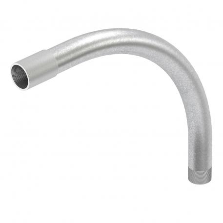 Hot-dip galvanised steel bend, with thread M16x1,5
