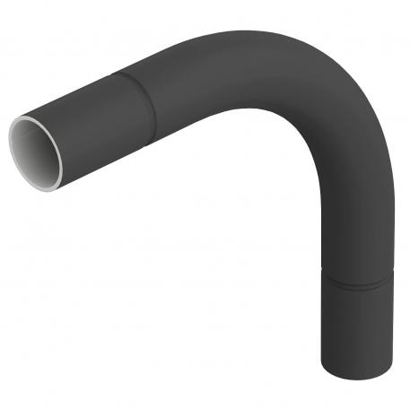 Black powder-coated steel bend, without thread 16