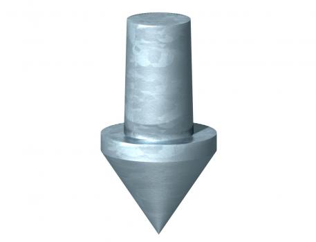 Impact point for ST and BP earth rods