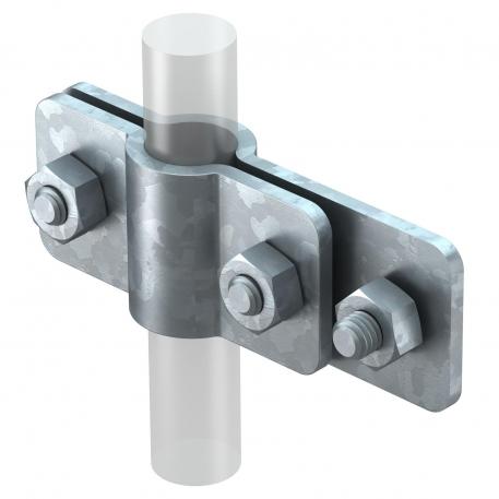 Connection clamp for earth rod on flat conductor FT 20