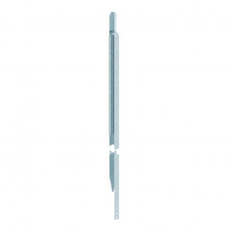 Profile earthing rod connection with strip steel lug