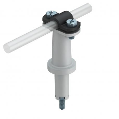 Roof conductor holder for tiled, slated and corrugated roofs, with crossbar