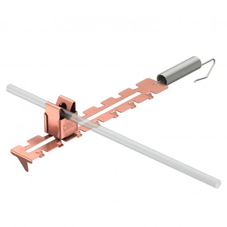 Ridge conductor holder with tensioning spring