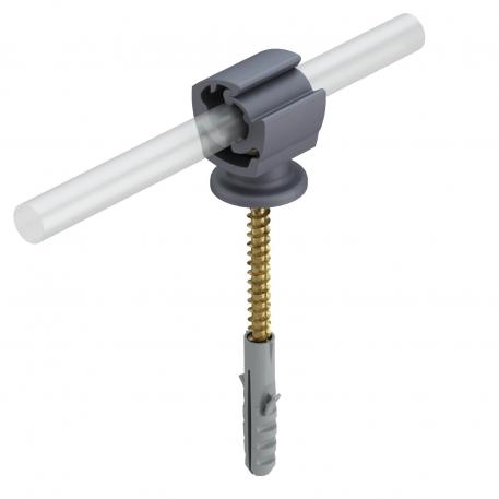Cable bracket Rd 8−10 mm with pre-mounted wood screw 8−10 mm round | 20