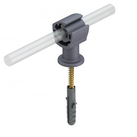 Cable bracket Rd 8−10 mm with pre-mounted wood screw 8−10 mm round | 30