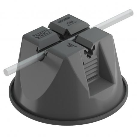 165 MBG... roof cable holder for flat roofs, black, without concrete