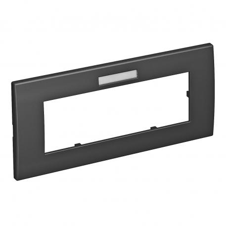 Cover frame AR45-BF3, for accessory mounting box 71GD9-2, triple, with labelling panel for horizontal device installation 