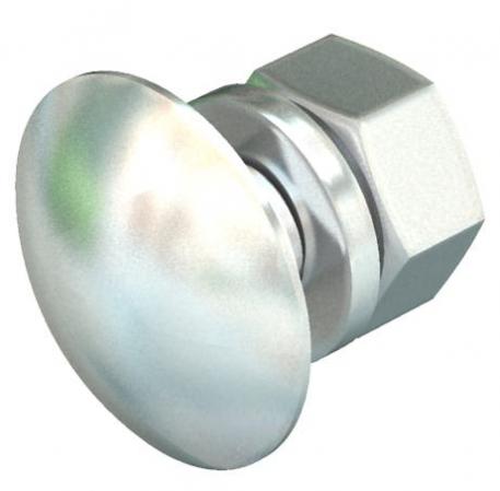 Truss-head bolt with nut and washer A2 25 |  | Stainless steel | Bright, treated
