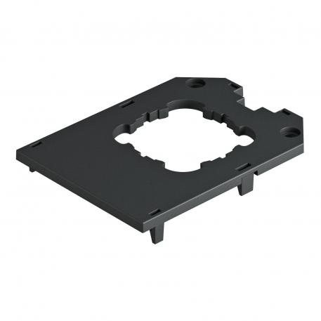 Cover plate for universal support UT4, round installation opening for EKR device